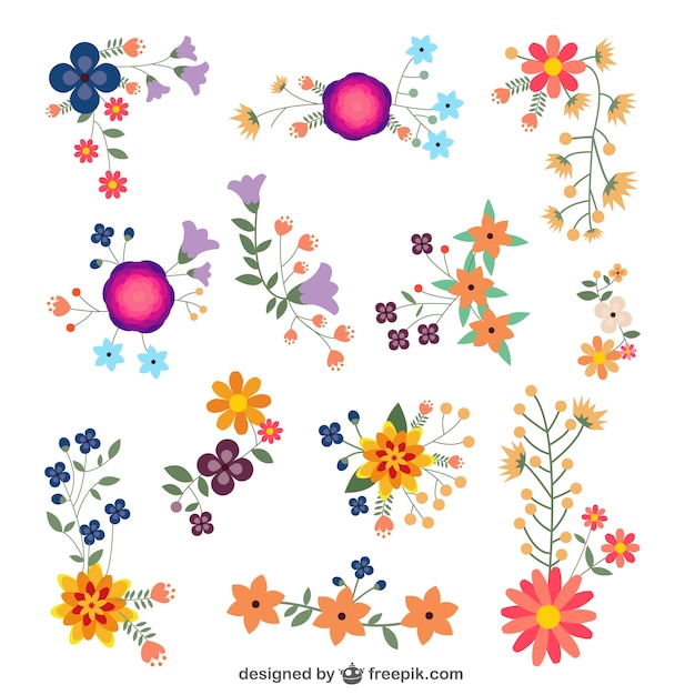 Bloemen vector design elementen