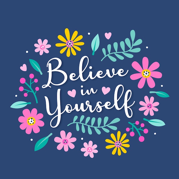 Bloemen zelf liefde belettering