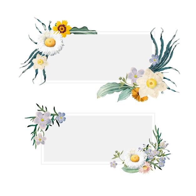 Bloemen zomer banners