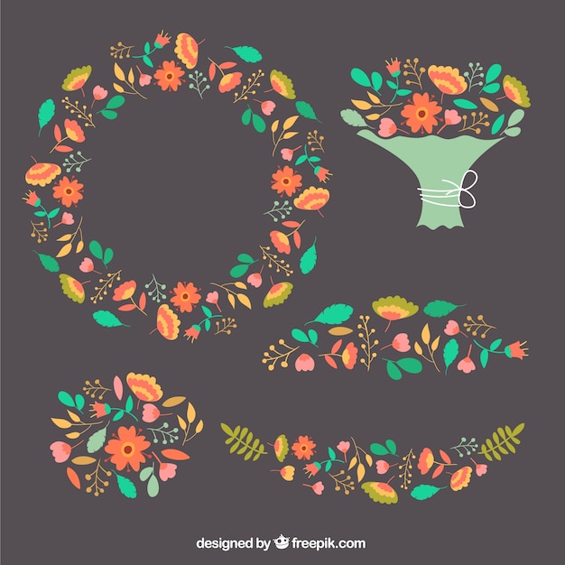 Gratis vector bloemendecoratie