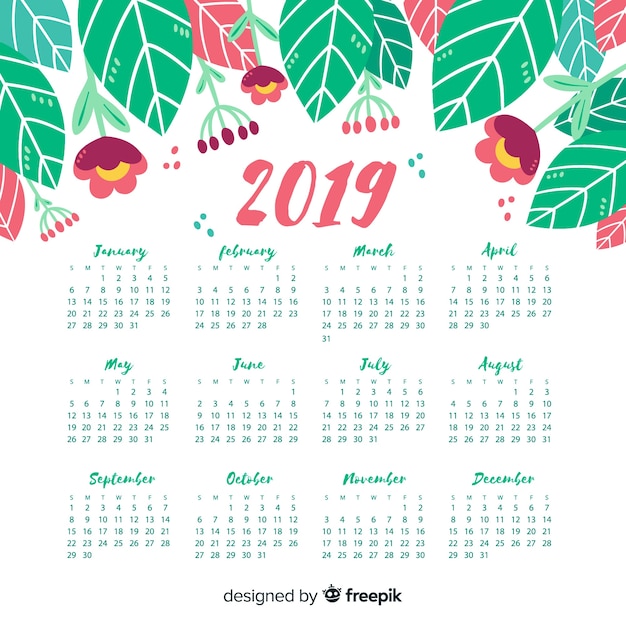 Bloemenkalender 2019