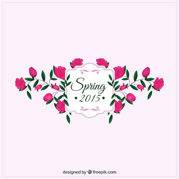 Gratis vector bloemenlente label