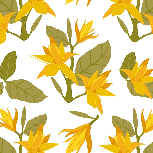 Gratis vector bloemenpatroon achtergrond