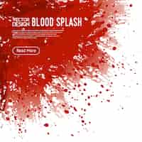 Gratis vector blood splash background webpagina ontwerp poster