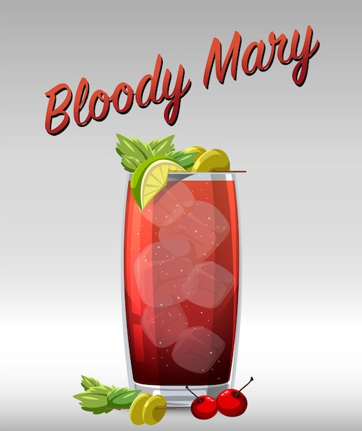 Bloody mary-cocktail in het glas