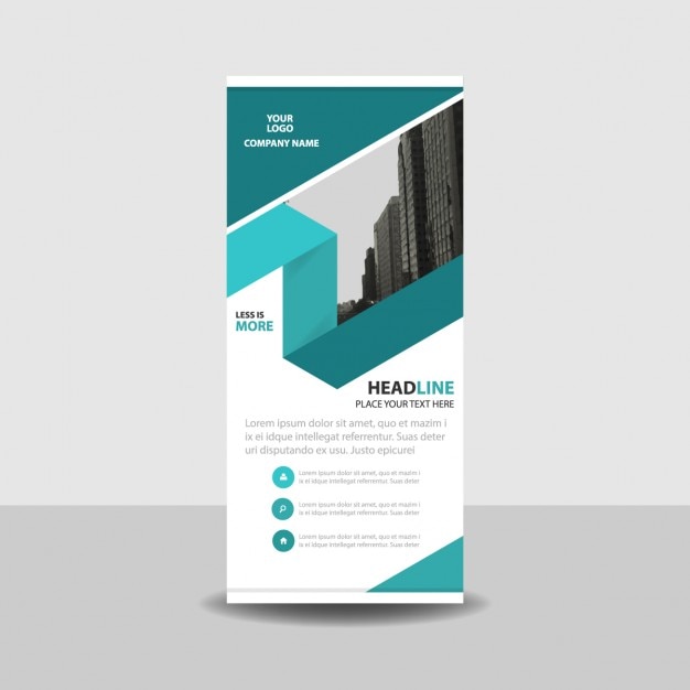 Blue creatieve roll up banner template