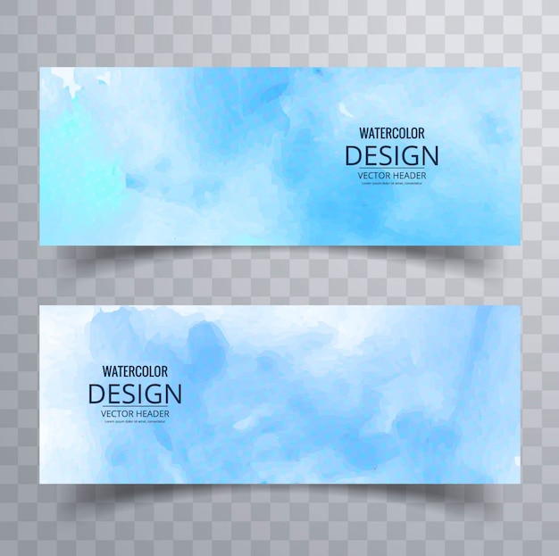 Blue moderne banners