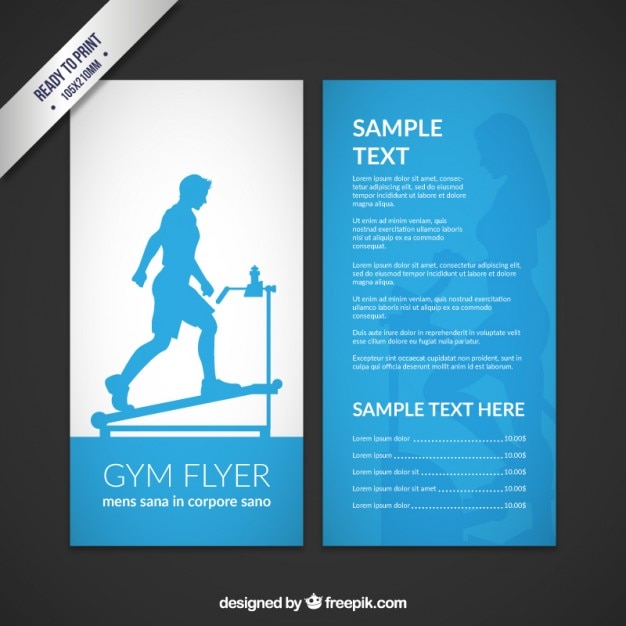 Gratis vector blue sportschool flyer