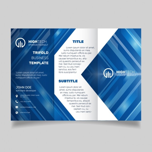 Blue-technologie brochure template