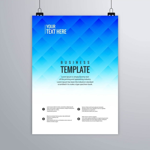 Gratis vector blue zakelijke brochure