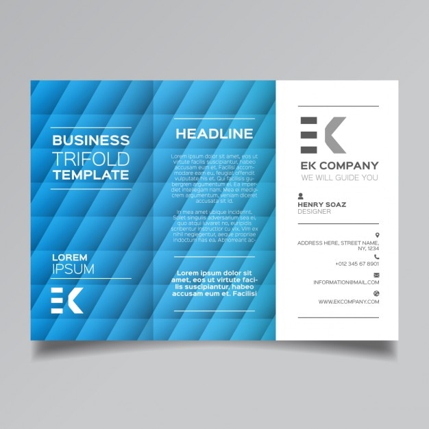 Gratis vector blue zakelijke moderne brochure template