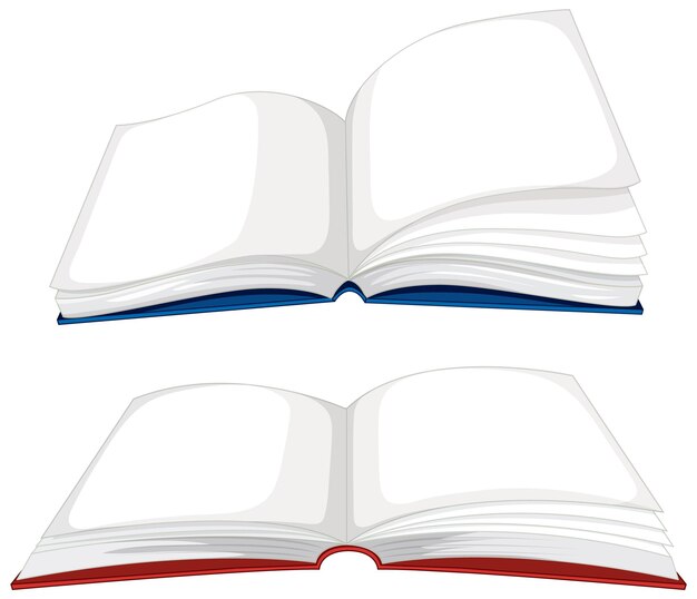 Boeken met lege bladzijden openen