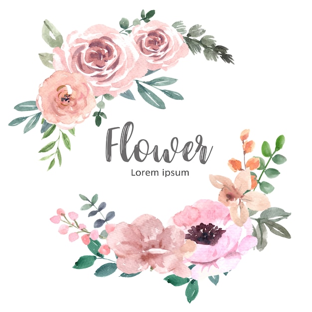 Gratis vector boeket voor unieke cover decoratie, exotische beroerte bloemen