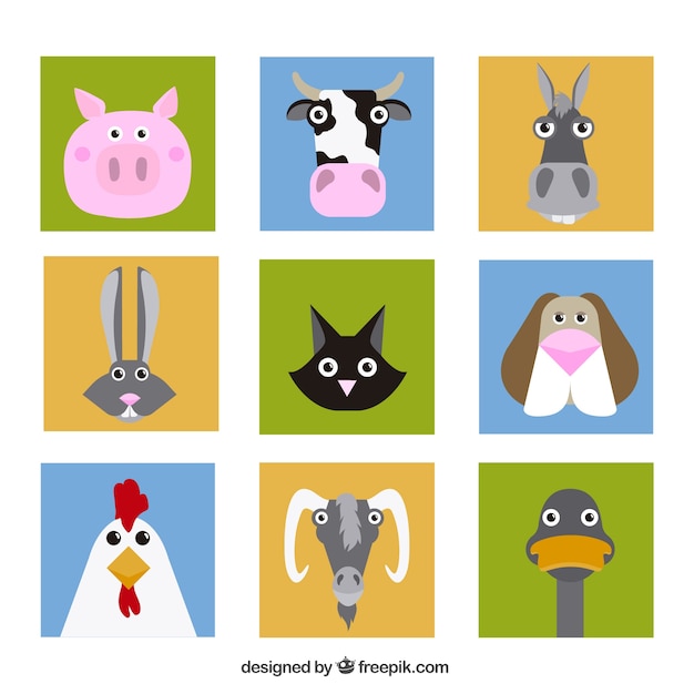 Gratis vector boerderij dieren