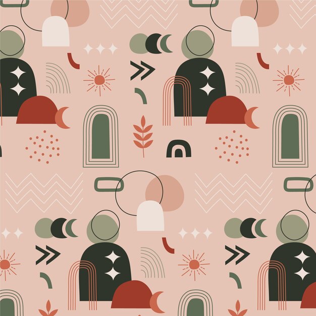Boho geometrisch patroonontwerp