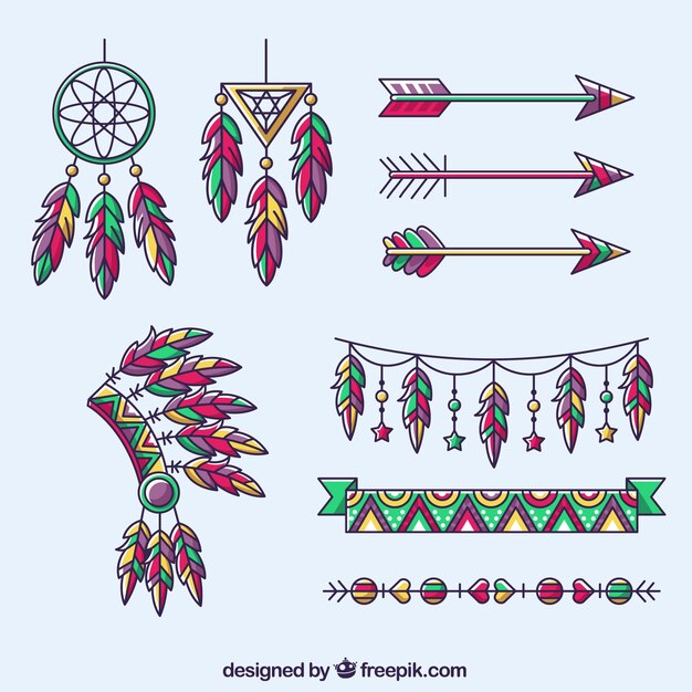 Boho ornamenten instellen