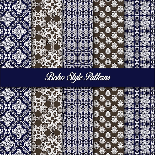 Boho stijl patroon collectie