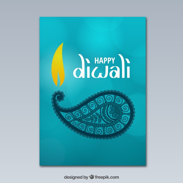 Gratis vector bokeh diwali groet