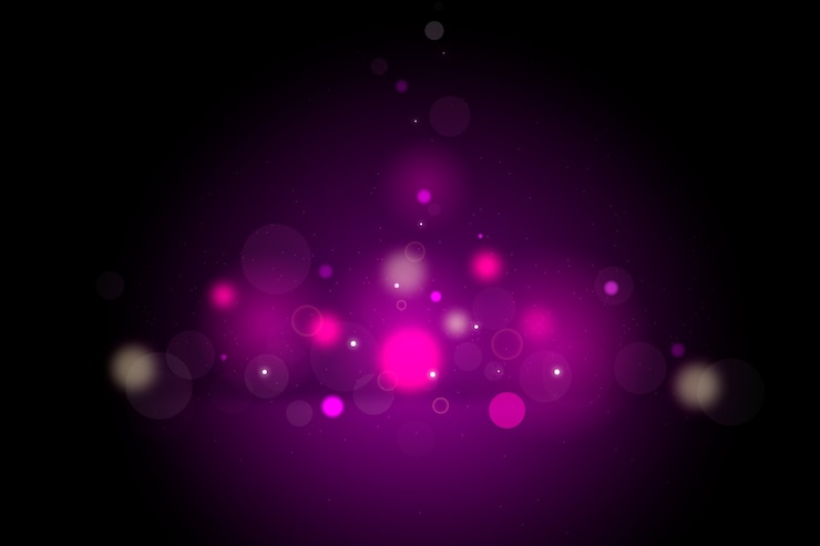 Gratis Vector bokeh-licht-effect op donkere achtergrond