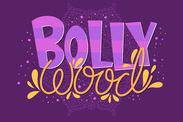 Bollywood-letters met mandala-behang