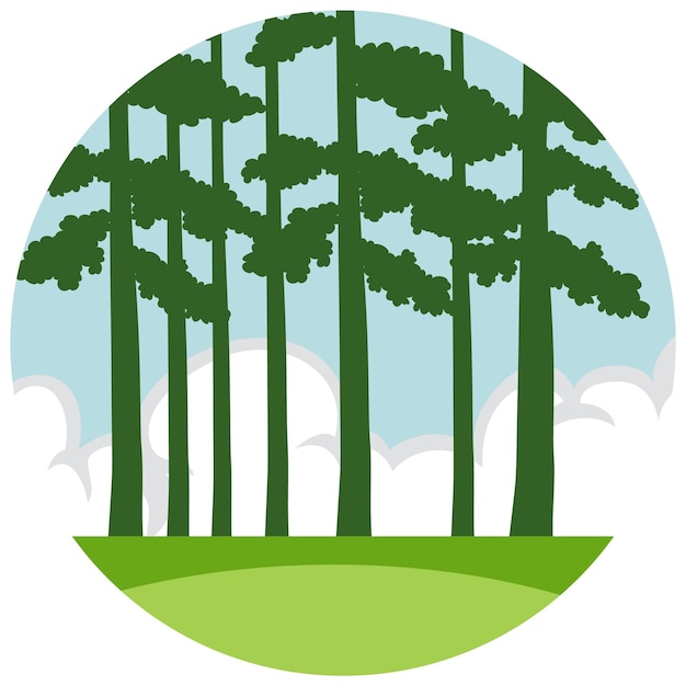 Gratis vector bomen in cirkel pictogram