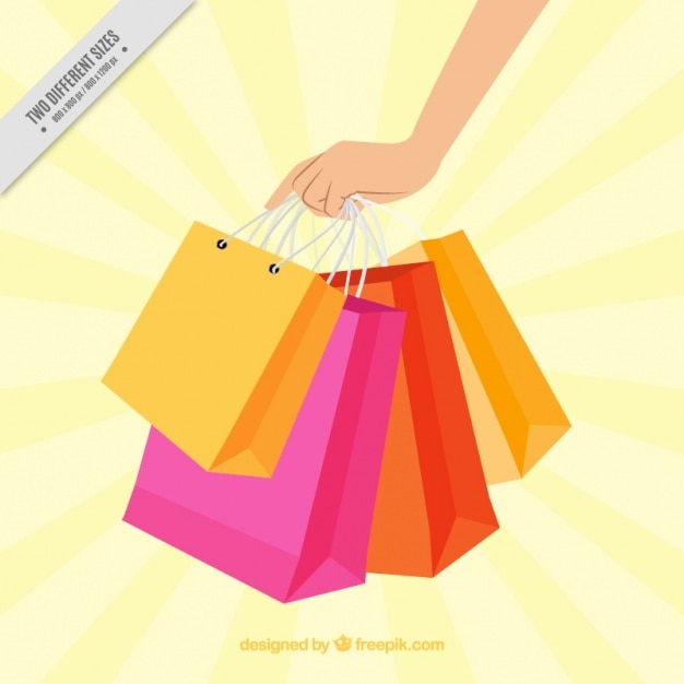 Gratis vector boodschappentas achtergrond