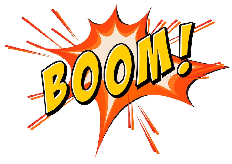 Gratis Vector boom flitser op wit
