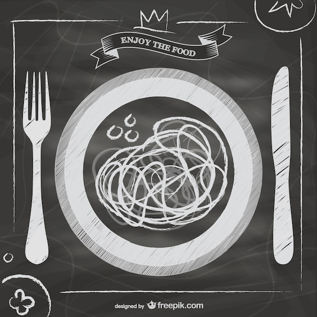 Gratis vector bord vector italiaans eten menu