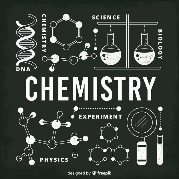 Bordachtergrond met chemieinformatie