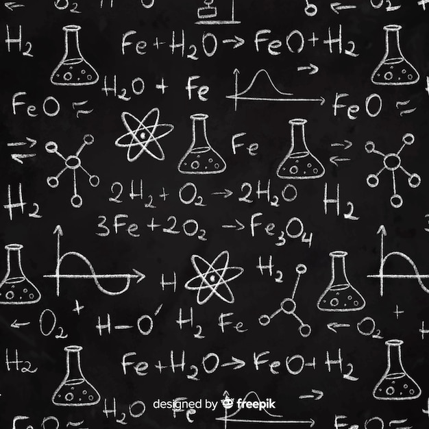 Bordachtergrond met chemieinformatie