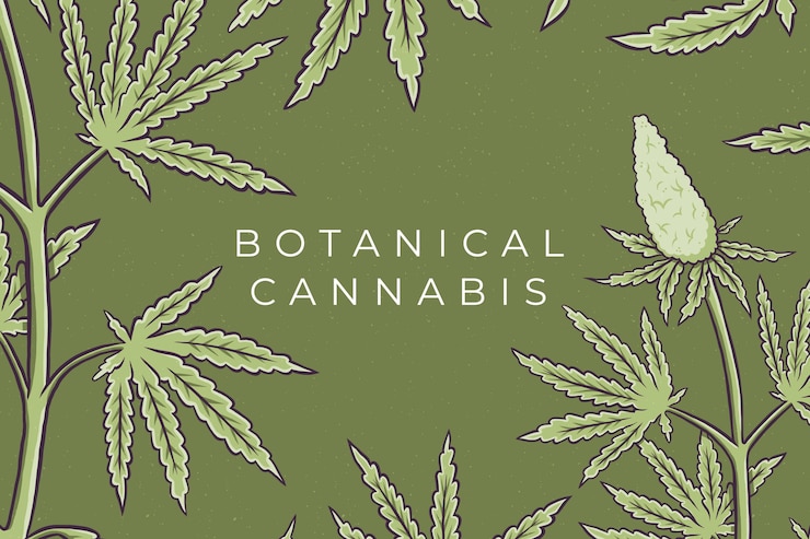 Gratis Vector botanische cannabis blad achtergrond