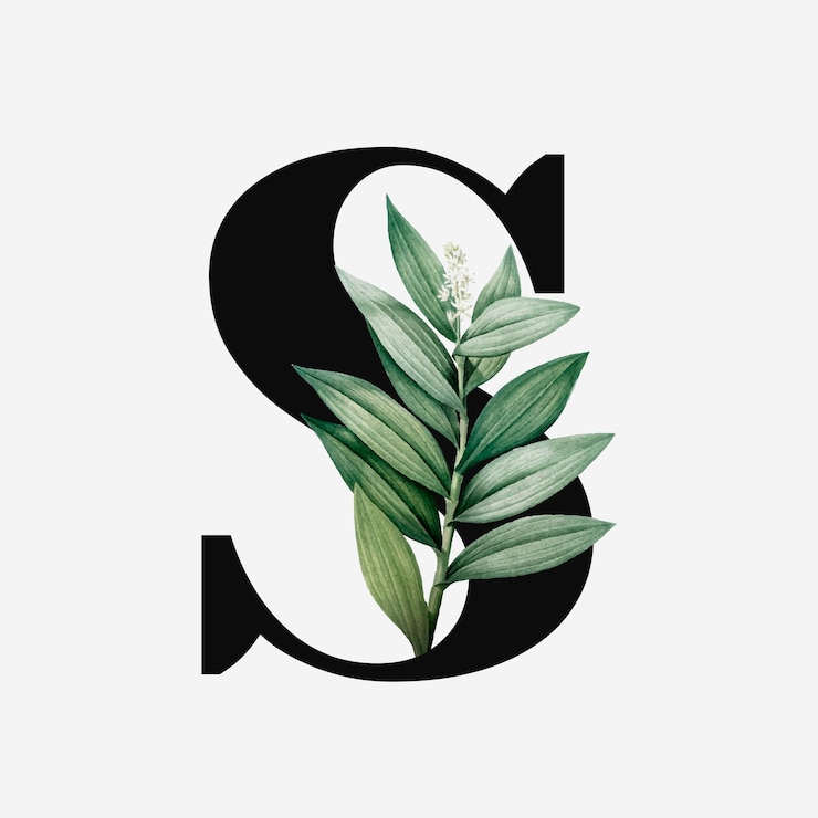 Gratis Vector botanische hoofdletter s vector