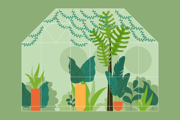 Gratis vector botanische tuin achtergrond