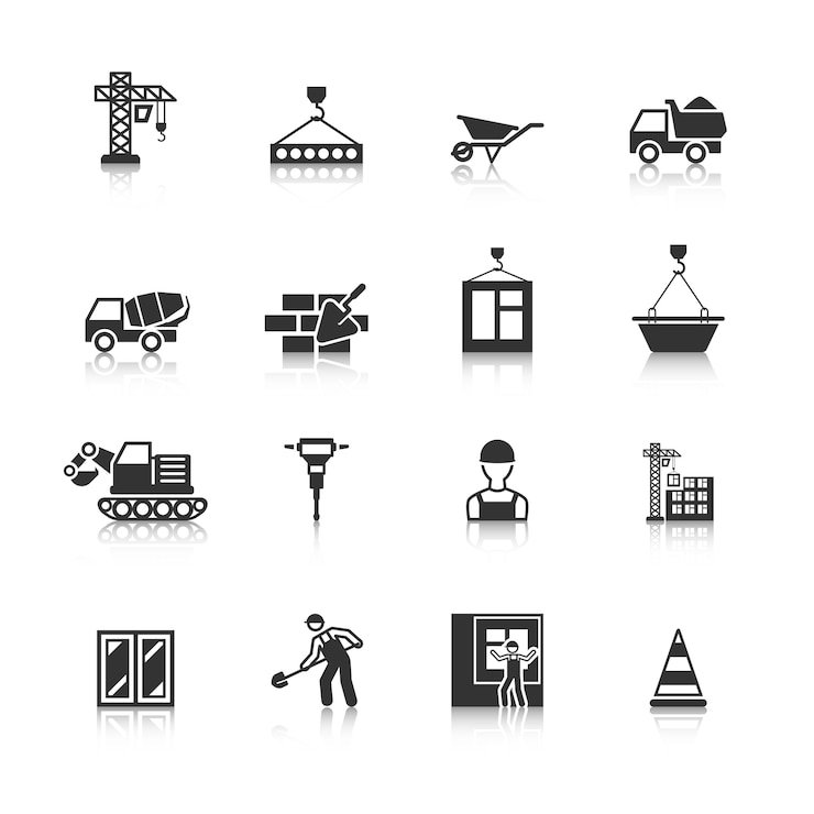 Gratis Vector bouw iconen collectie