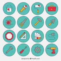 Gratis vector bouw iconen collectie