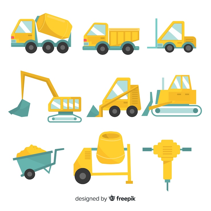 Gratis Vector bouwmachines collectie