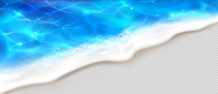 Gratis Vector bovenbeeld van schuimende zeegolven