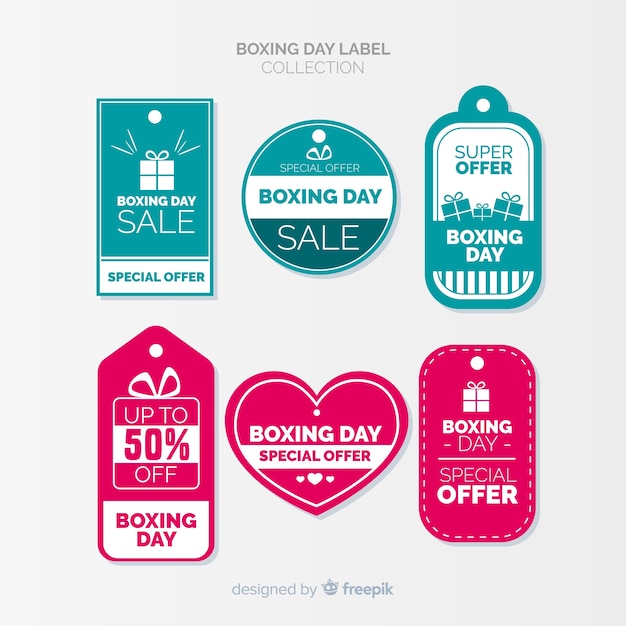 Gratis vector boxing day badges collectie