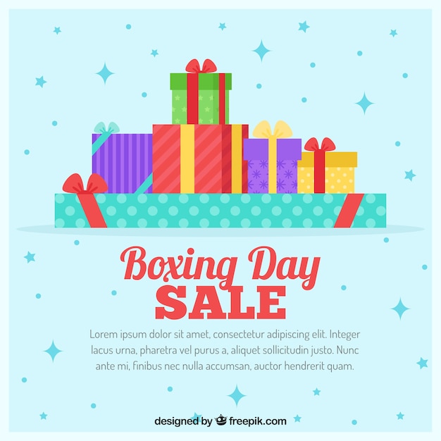 Gratis vector boxing day verkoop achtergrond