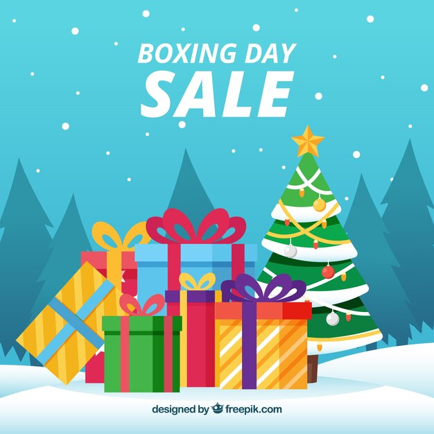 Boxing day verkoop achtergrond