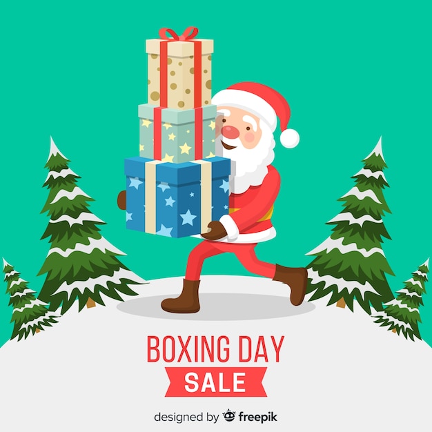 Gratis vector boxing day verkoop achtergrond