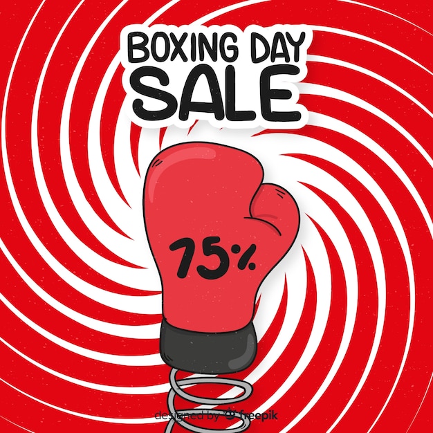 Gratis vector boxing day verkoop achtergrond