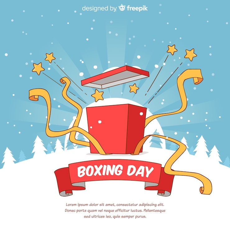 Gratis Vector boxing day verkoop achtergrond