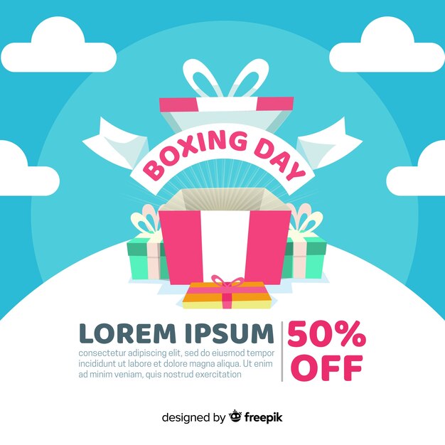 Boxing day verkoop achtergrond