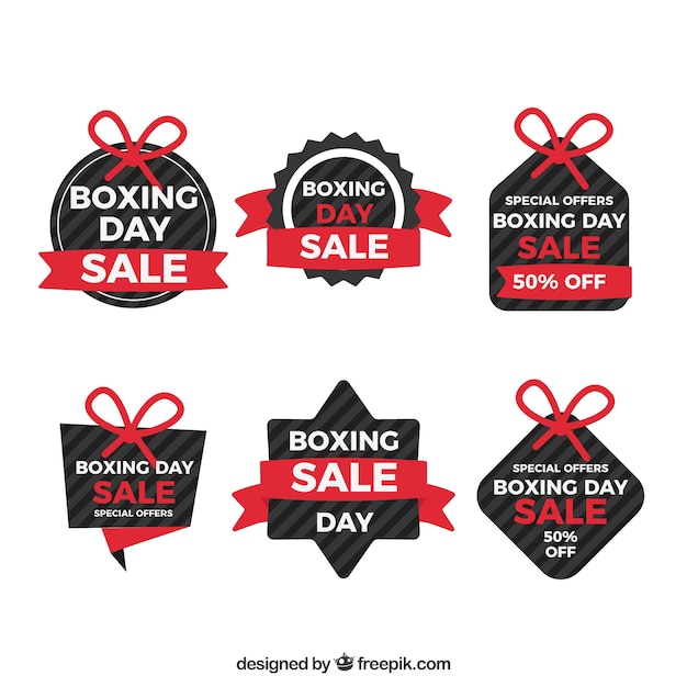 Boxing day verkoop badge in marine blauw