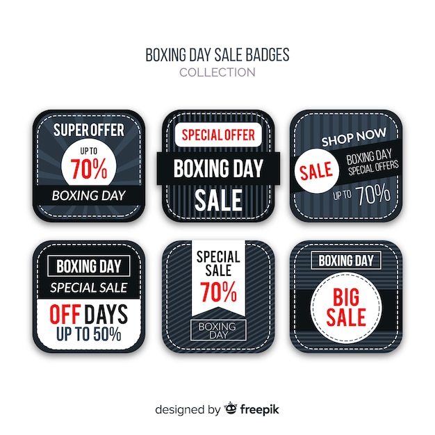 Boxing day verkoop badges collectie