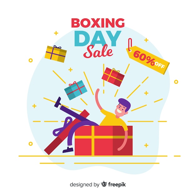 Boxing day verkoop banner