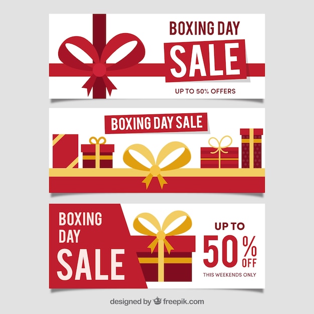 Boxing day verkoop banners