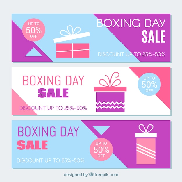 Boxing day verkoop banners