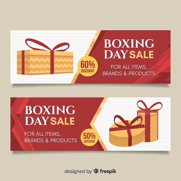 Boxing day verkoop banners